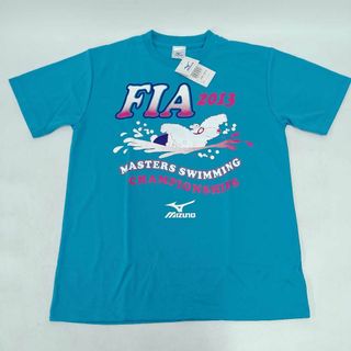 ミズノ(MIZUNO)の【未使用】ミズノ 競泳 FIA マスターズ 2013 スイミング チャンピオンシップ ドライシャツ Tシャツ L ユニセックス MIZUNO 水泳(その他)