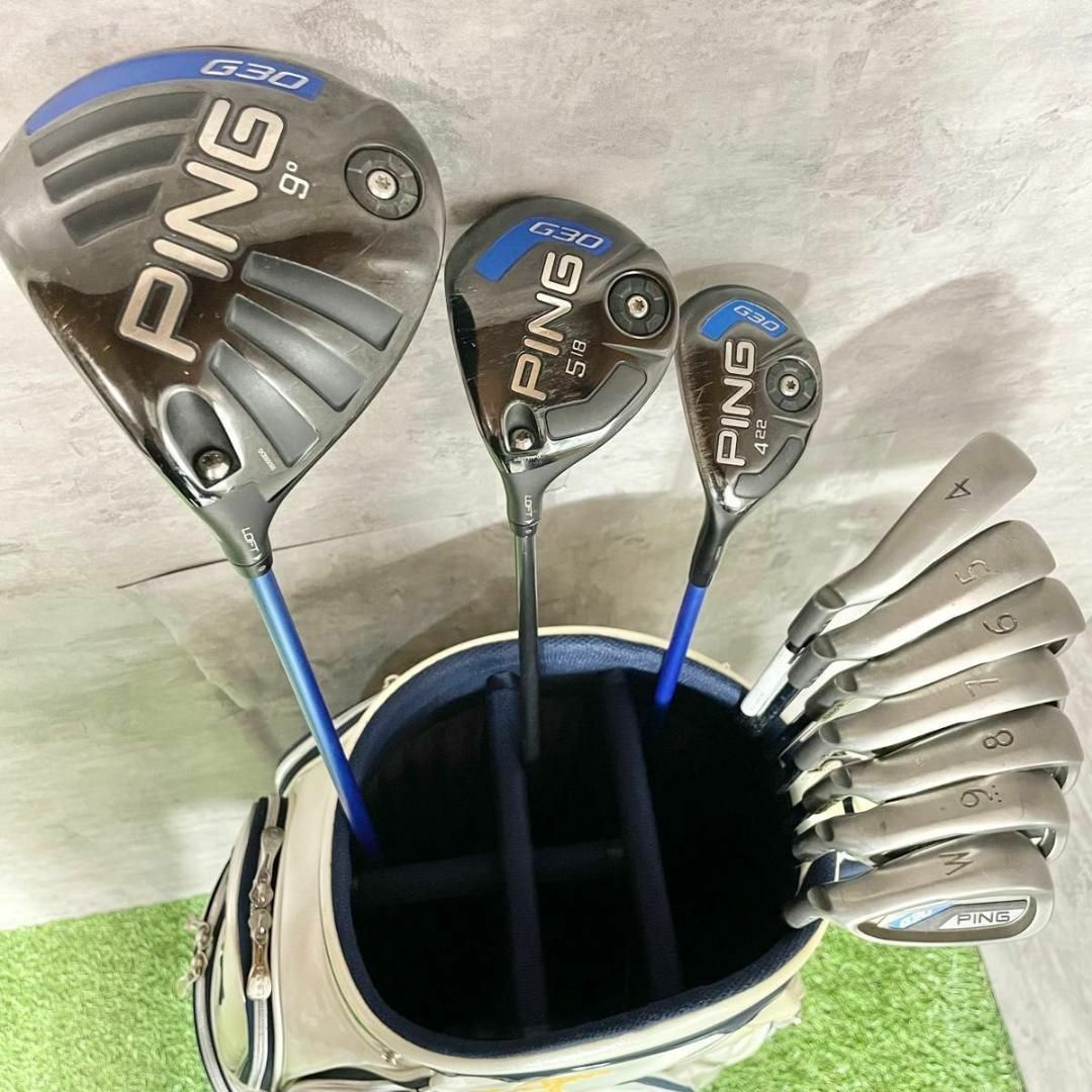 貴重レフティー】PING ピン G30 ゴルフクラブセット メンズ R 10 貴重レフティー】PING ピン G30 ゴルフクラブセット メンズ R 10