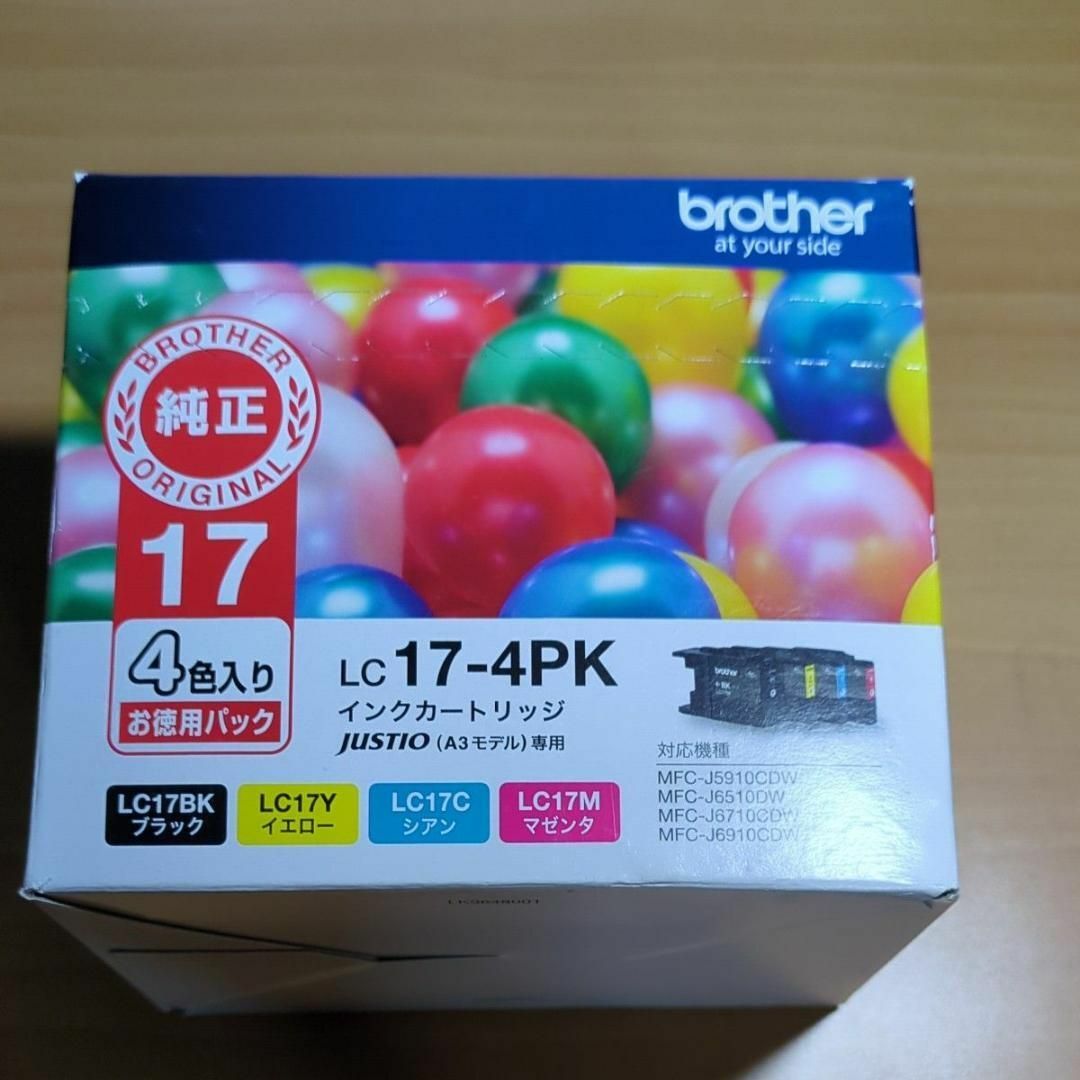 brother(ブラザー)のブラザー brother 純正インクカートリッジ LC17-4PK スマホ/家電/カメラのPC/タブレット(PC周辺機器)の商品写真