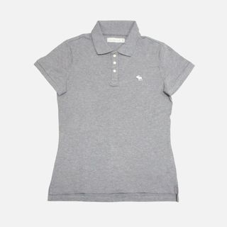 アバクロンビーアンドフィッチ(Abercrombie&Fitch)の★新品★アバクロンビー&フィッチ★アイコンポロシャツ (Grey/M)(ポロシャツ)