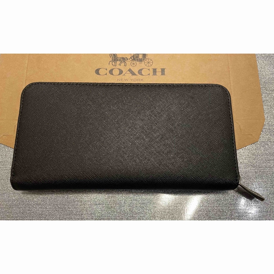 COACH(コーチ)のCOACH メンズ　長財布　ロング　ウォレット　ブラック　レザー　未使用品 メンズのファッション小物(長財布)の商品写真