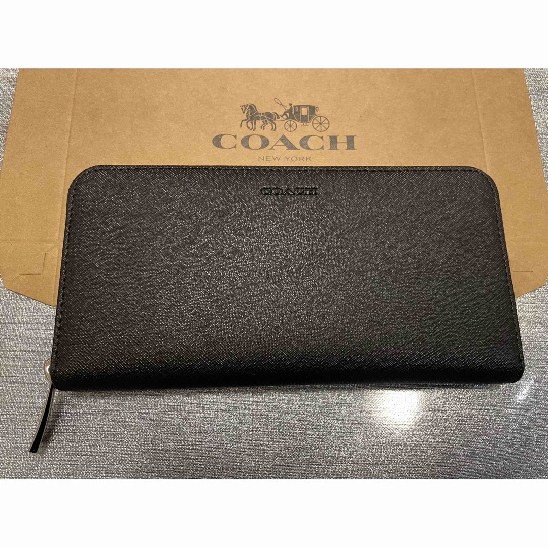 COACH(コーチ)のCOACH メンズ　長財布　ロング　ウォレット　ブラック　レザー　未使用品 メンズのファッション小物(長財布)の商品写真