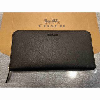 コーチ(COACH)のCOACH メンズ　長財布　ロング　ウォレット　ブラック　レザー　未使用品(長財布)