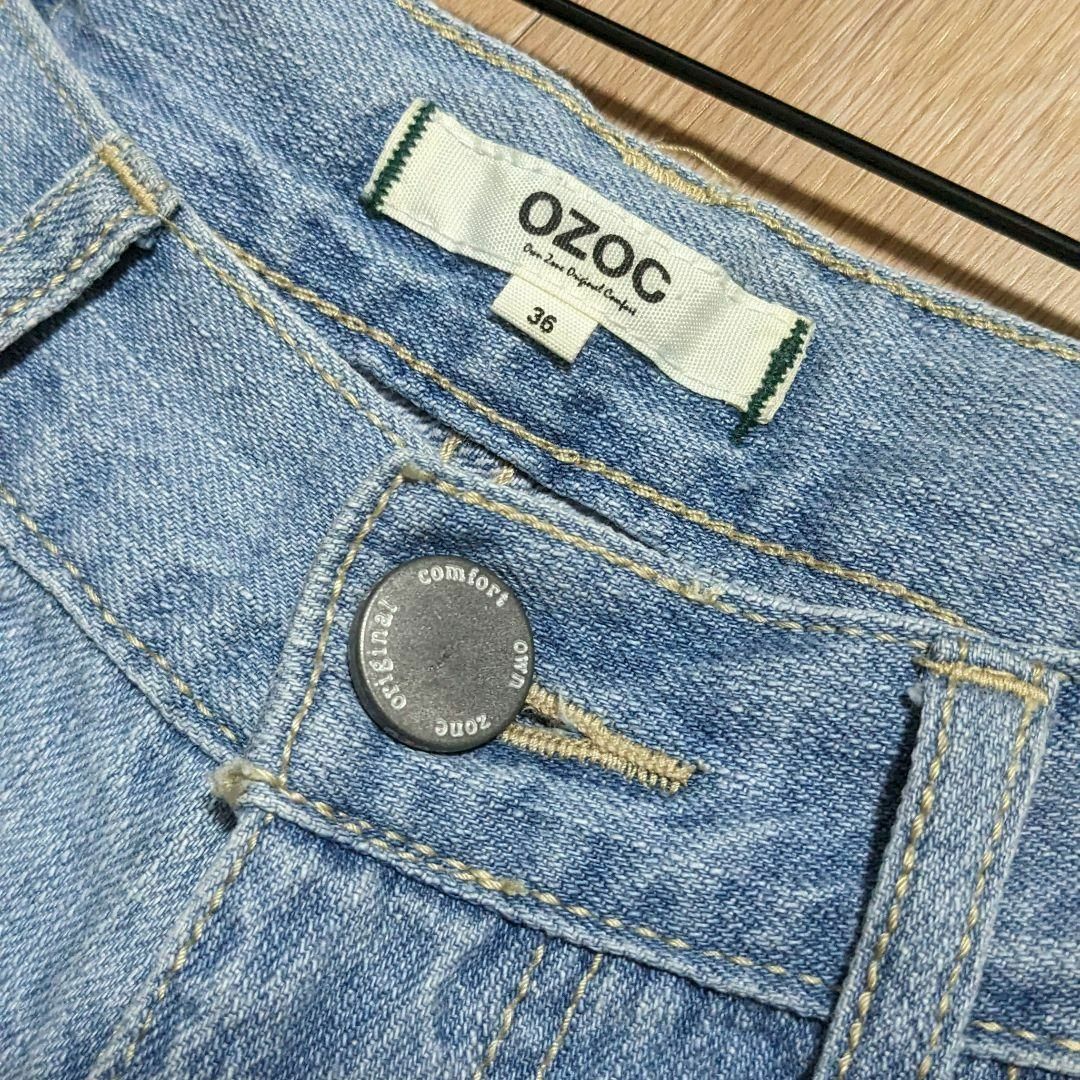 OZOC(オゾック)のOZOC　オゾック　デニムパンツ　ジーンズ　レディース36 レディースのパンツ(デニム/ジーンズ)の商品写真