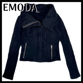 EMODA - EMODA スウェット ライダース ジャケット コート パーカー Black