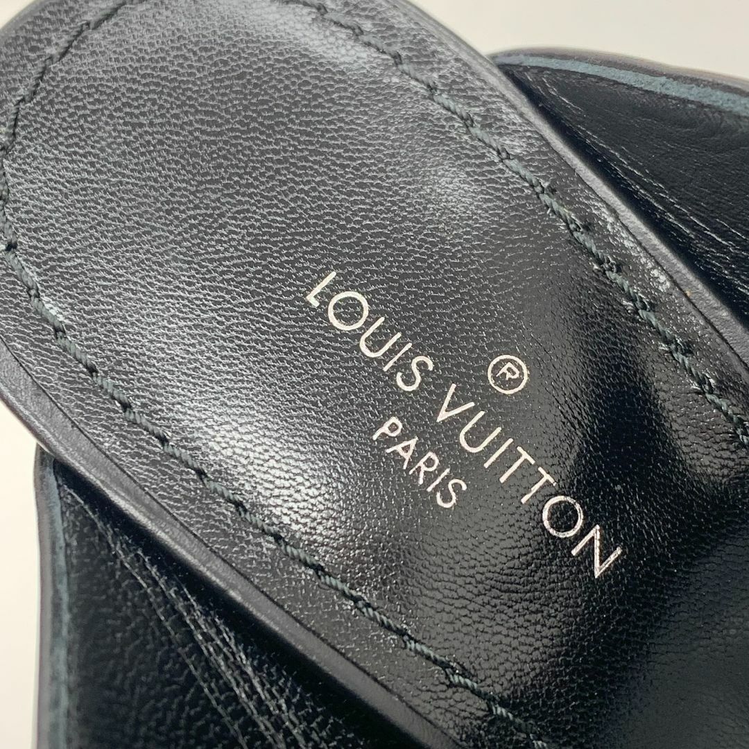 LOUIS VUITTON(ルイヴィトン)の8139 ヴィトン トップモストライン レザー LVロゴヒール サンダル レディースの靴/シューズ(サンダル)の商品写真