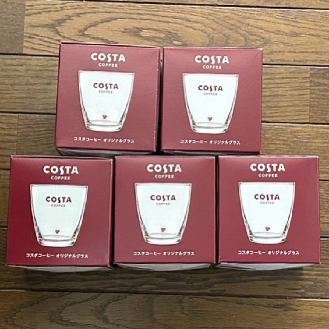 コカ・コーラ(コカコーラ)のCOSTA コスタコーヒー　グラス　コップ　5個セット インテリア/住まい/日用品のキッチン/食器(グラス/カップ)の商品写真