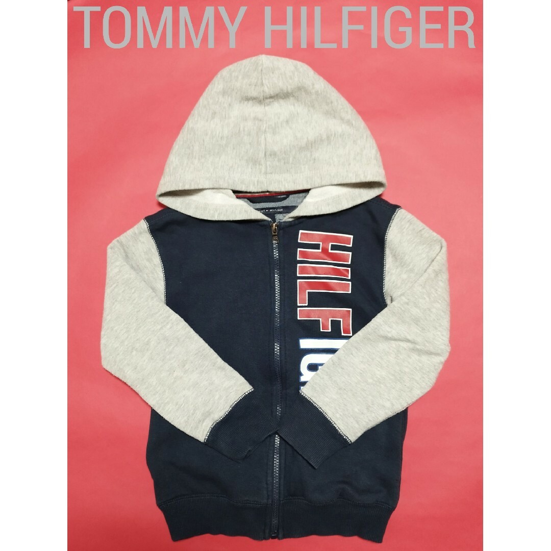 TOMMY HILFIGER(トミーヒルフィガー)の【美品】TOMMY HILFIGER キッズパーカー 110cm～120cm キッズ/ベビー/マタニティのキッズ服男の子用(90cm~)(ジャケット/上着)の商品写真