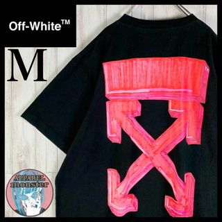 オフホワイト(OFF-WHITE)の【超絶人気モデル】オフホワイト M クロスアロー 両面ロゴ 入手困難 Tシャツ(Tシャツ/カットソー(半袖/袖なし))