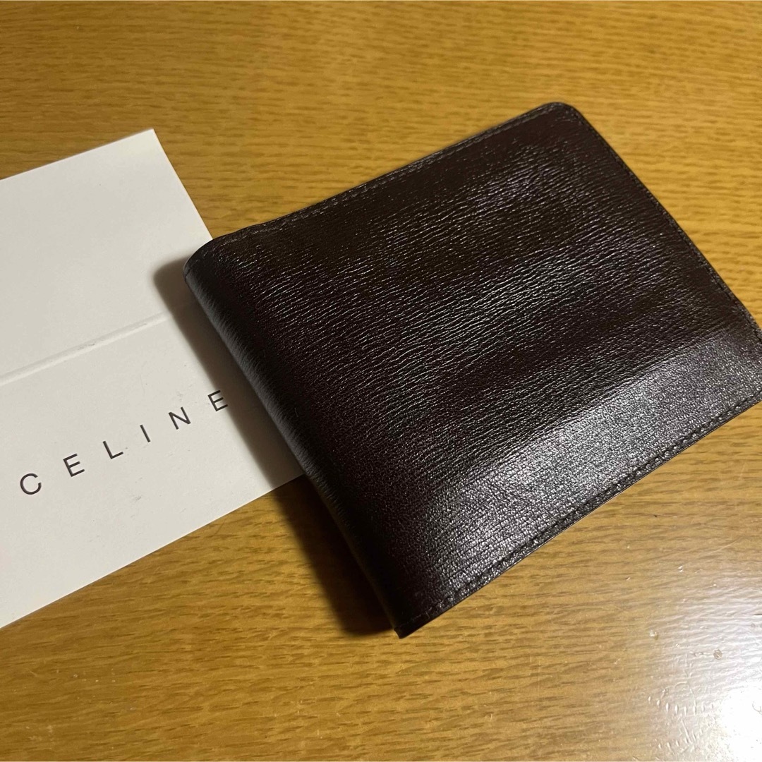 celine(セリーヌ)の本革 CELINE プレート折財布 メンズのファッション小物(折り財布)の商品写真