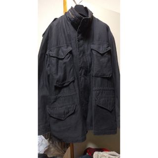 アルファインダストリーズ(ALPHA INDUSTRIES)の送料込 USA製 アルファ インダストリーズ M-65 M-R 黒 アルミジップ(ミリタリージャケット)