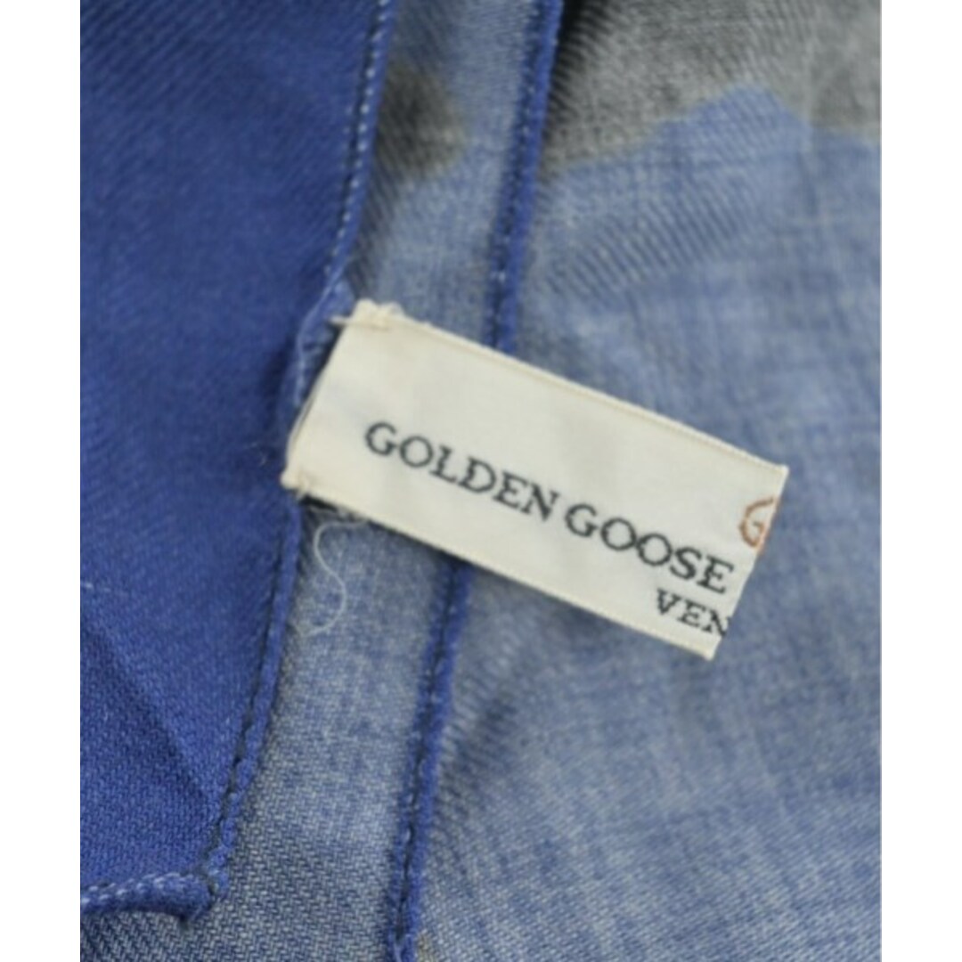 GOLDEN GOOSE(ゴールデングース)のGOLDEN GOOSE マフラー - 紺xグレーx白等(総柄) 【古着】【中古】 メンズのファッション小物(マフラー)の商品写真