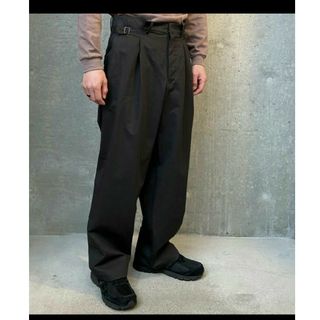 COMOLI - RAKINES ウール ワイドパンツ Rigid washer pants