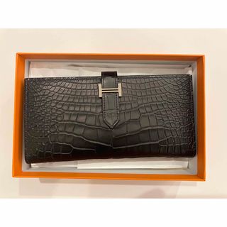 エルメス(Hermes)のエルメス　べアンスフレ　長財布　アリゲーター　クロコダイル(財布)