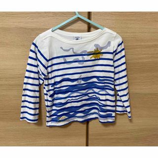 プチバトー(PETIT BATEAU)のプチバトー　ボーダーカットソー　3ans 95cm(Tシャツ/カットソー)