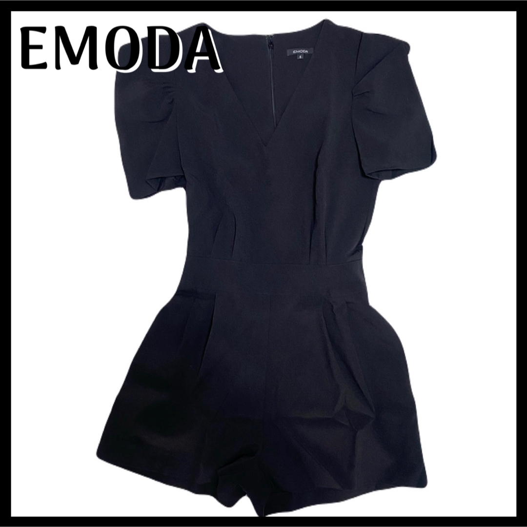 EMODA(エモダ)のEMODA オールインワン サロペット スーツ フォーマル モード パフスリーブ レディースのパンツ(サロペット/オーバーオール)の商品写真