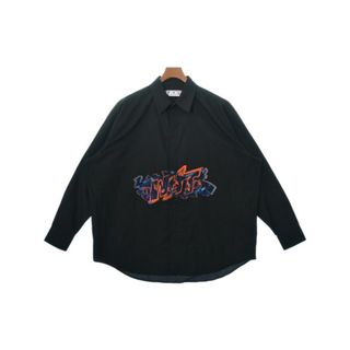 オフホワイト(OFF-WHITE)のOFF-WHITE オフホワイト カジュアルシャツ XL 黒 【古着】【中古】(シャツ)