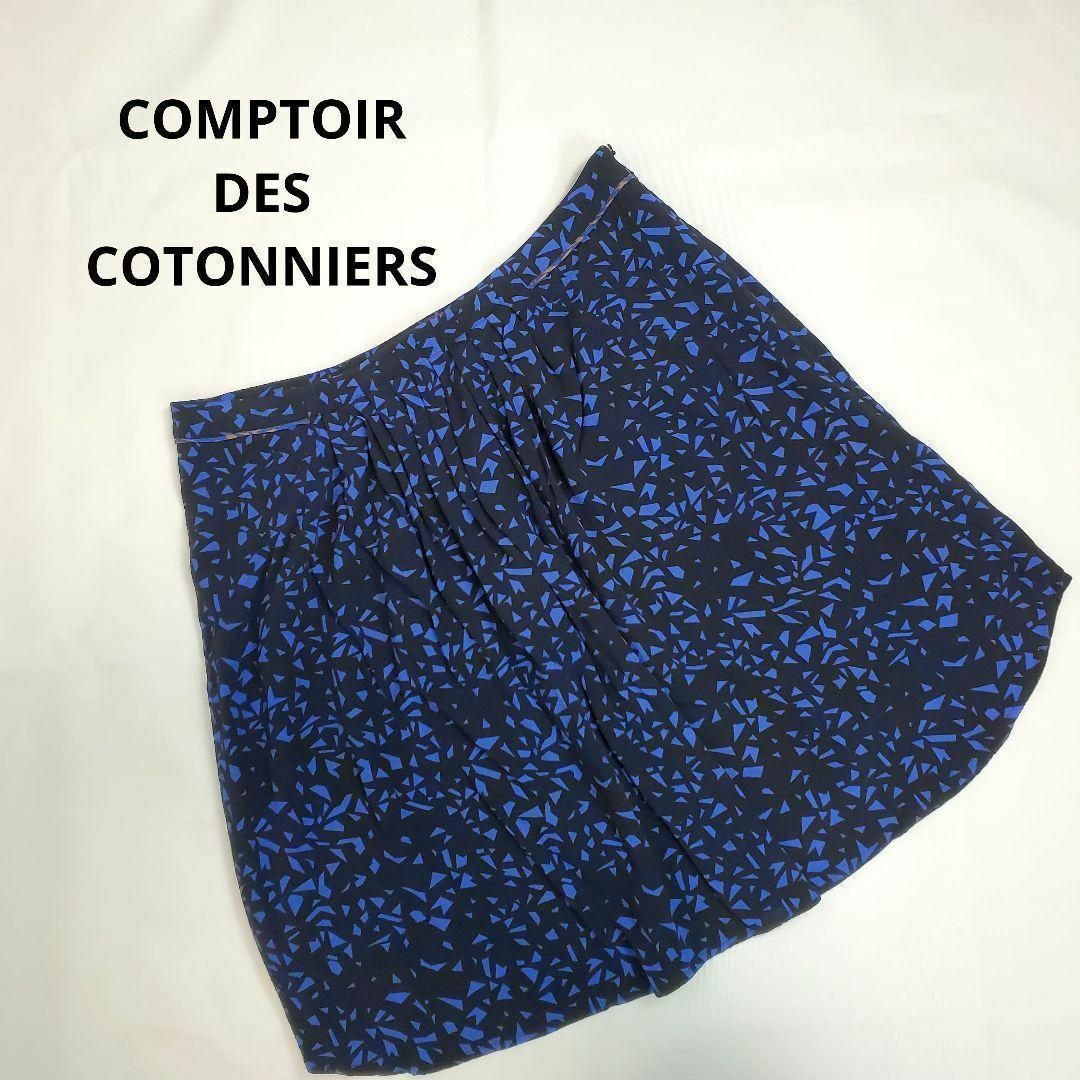 Comptoir des cotonniers(コントワーデコトニエ)のCOMPTOIRDESCOTONNIERS膝丈ミニスカート３６サイズ青色 その他のその他(その他)の商品写真