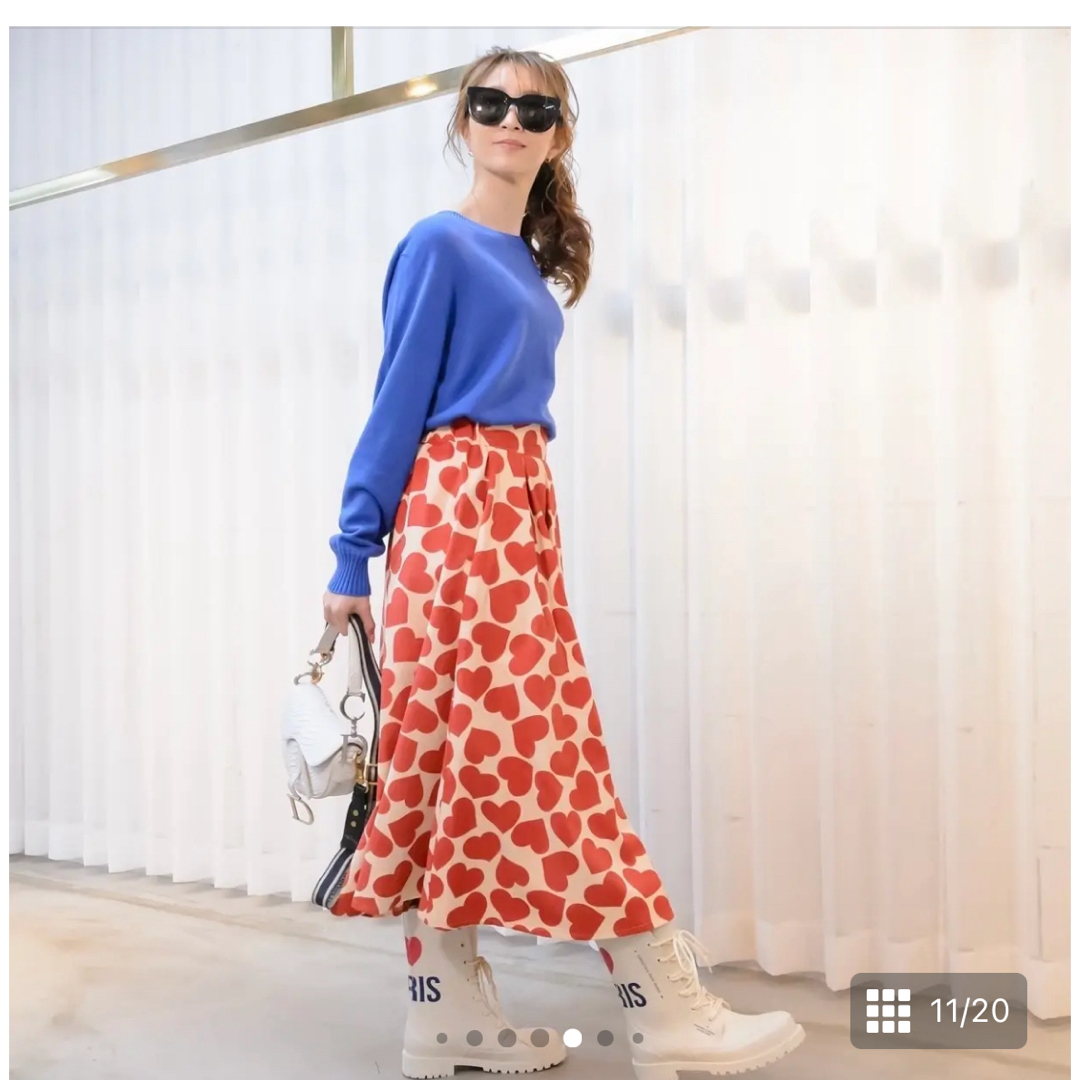 Nina mew(ニーナミュウ)のライフインニーナ　 life in nina  ハートスカート　 新品未使用 レディースのスカート(ロングスカート)の商品写真
