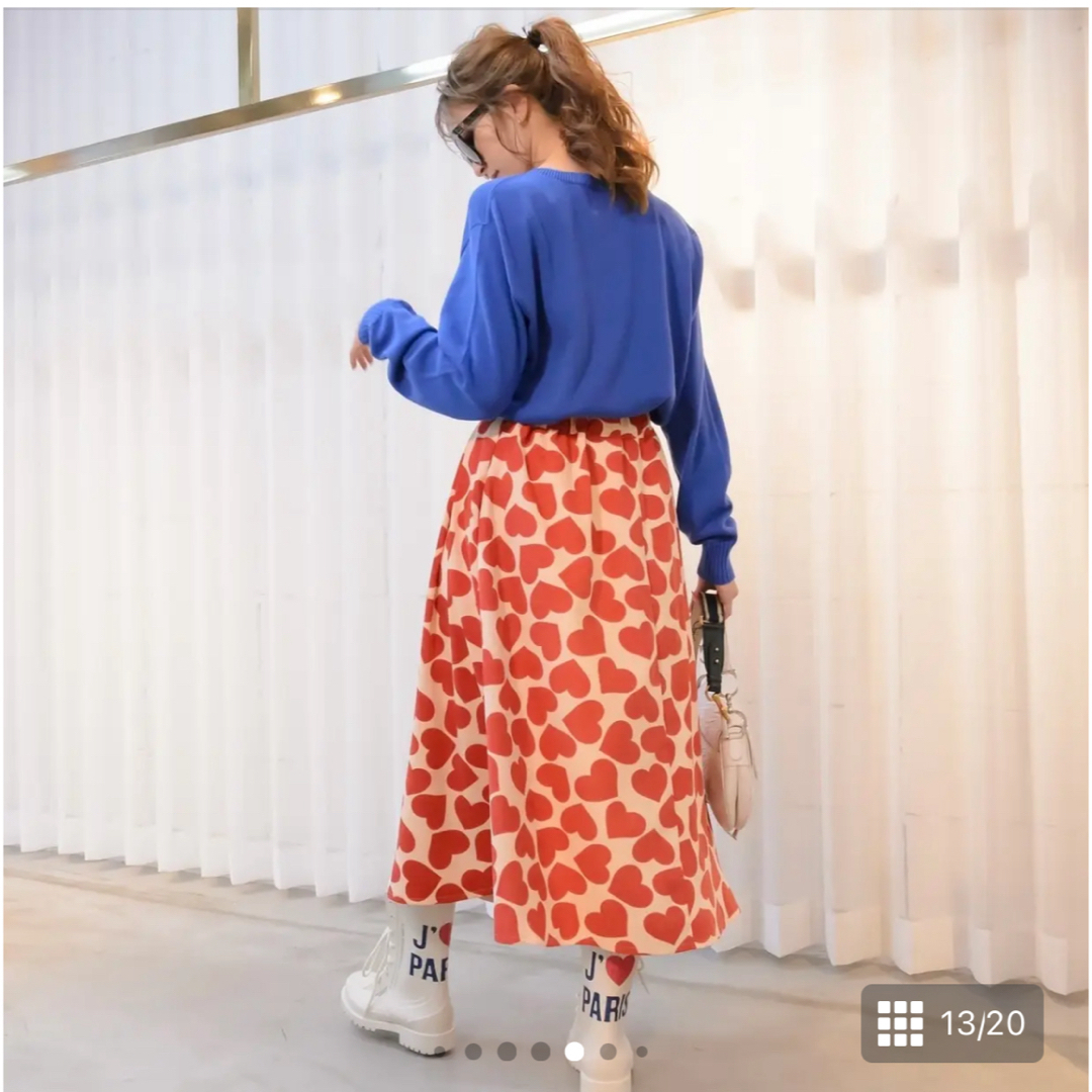 Nina mew(ニーナミュウ)のライフインニーナ　 life in nina  ハートスカート　 新品未使用 レディースのスカート(ロングスカート)の商品写真