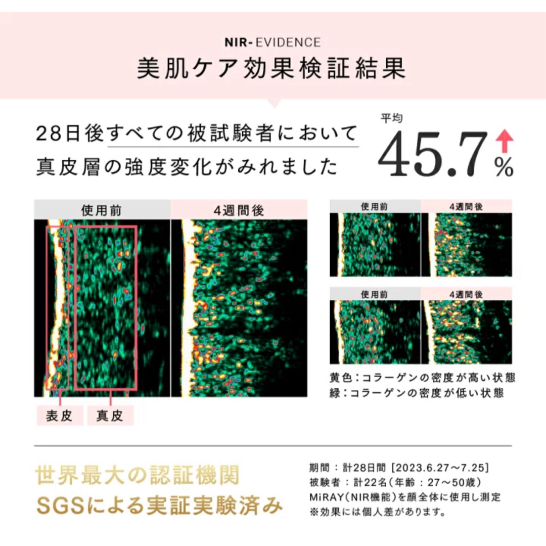 新品★MYTREX MiRAY NIRリフトアタッチメント マイトレックスミライ スマホ/家電/カメラの美容/健康(フェイスケア/美顔器)の商品写真