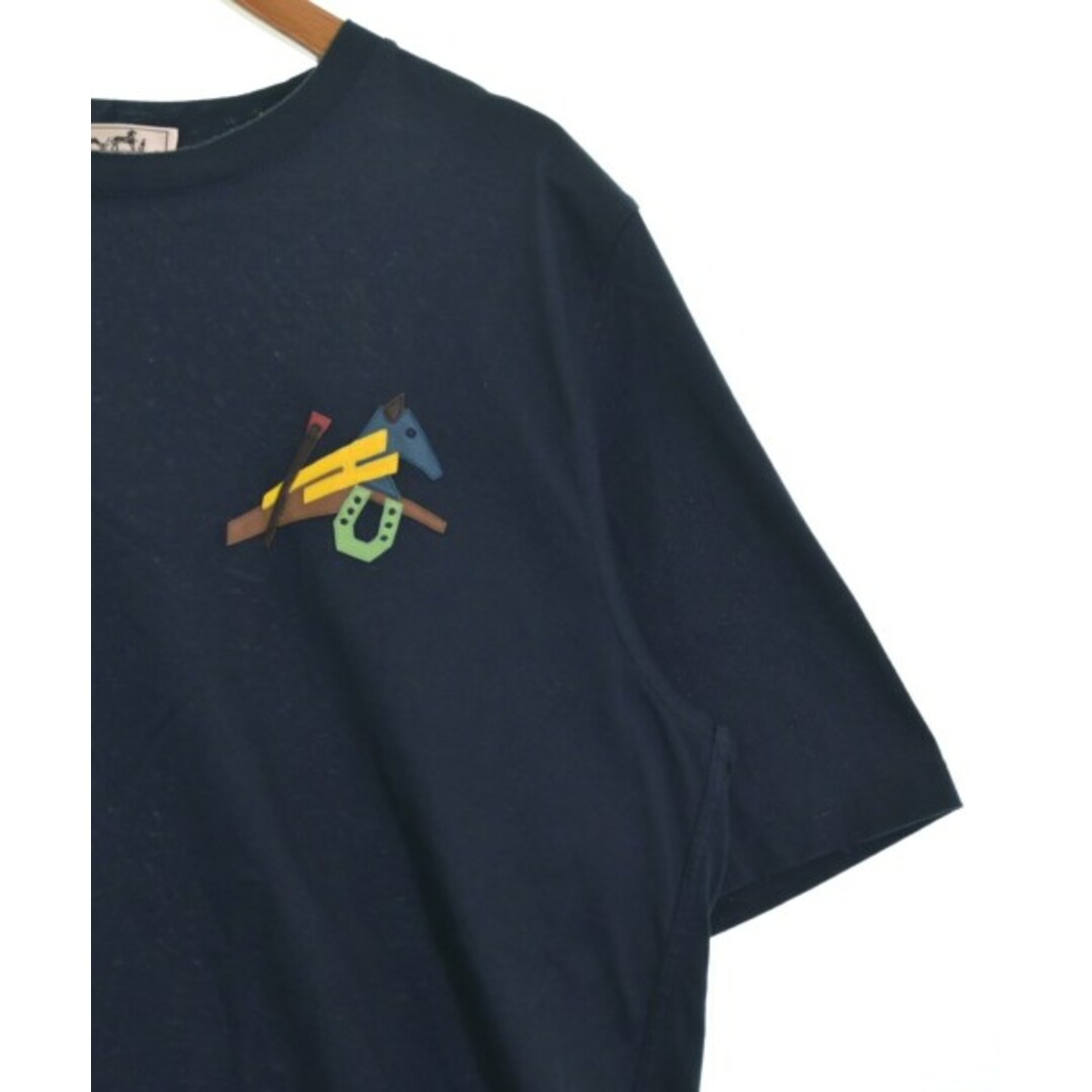 Hermes(エルメス)のHERMES エルメス Tシャツ・カットソー S 紺 【古着】【中古】 レディースのトップス(カットソー(半袖/袖なし))の商品写真