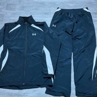 UNDER ARMOUR - アンダーアーマー ウィンドブレーカー 上下セット セットアップ 黒ブラック xl