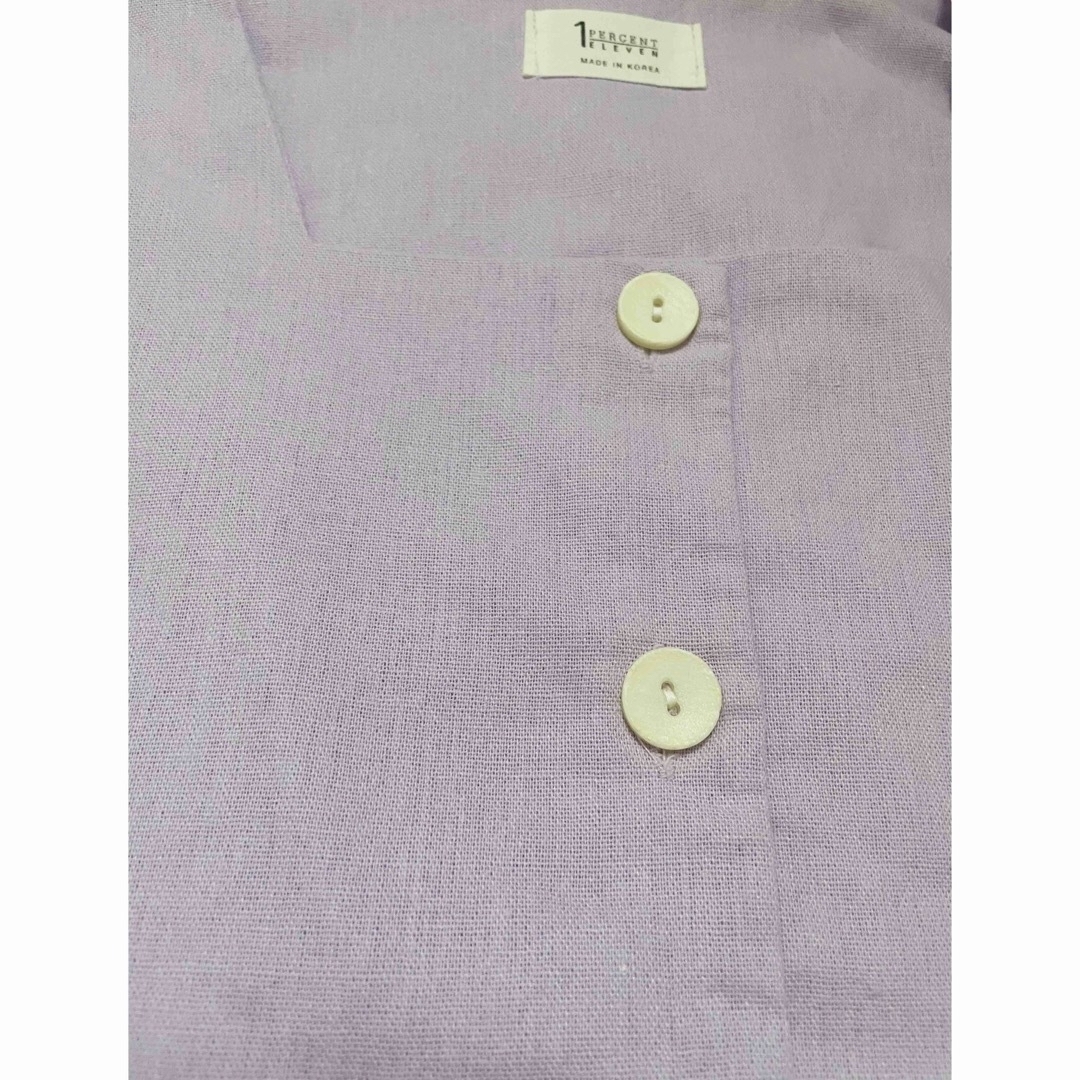 【一度だけ着用】トップス　ブラウス　韓国ファッション レディースのトップス(シャツ/ブラウス(半袖/袖なし))の商品写真