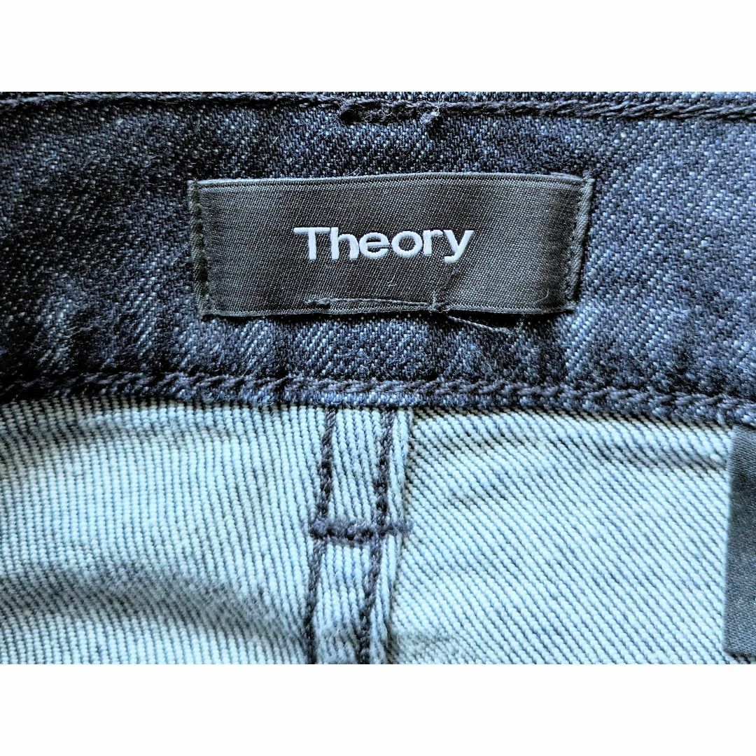 theory(セオリー)のTheoryセオリーストレッチハイウエストワイドデニム▼濃紺▼24▼W約68cm レディースのパンツ(デニム/ジーンズ)の商品写真