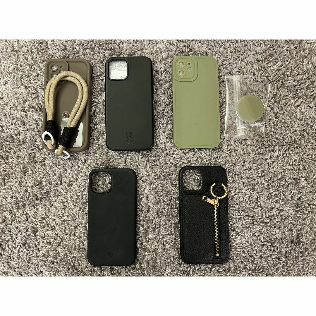 Spigen(シュピゲン)の【Spigen他、5種セット】iPhone12 ケース スマホ/家電/カメラのスマホアクセサリー(iPhoneケース)の商品写真