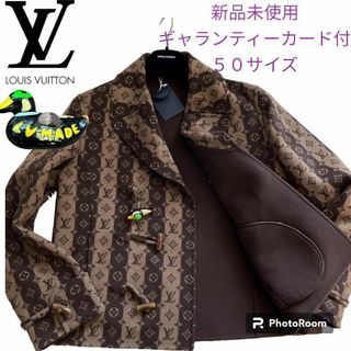 ルイヴィトン(LOUIS VUITTON)の新品 ヴィトン ニゴ モノグラム トランクストライプクロップド ピーコート　50(ピーコート)