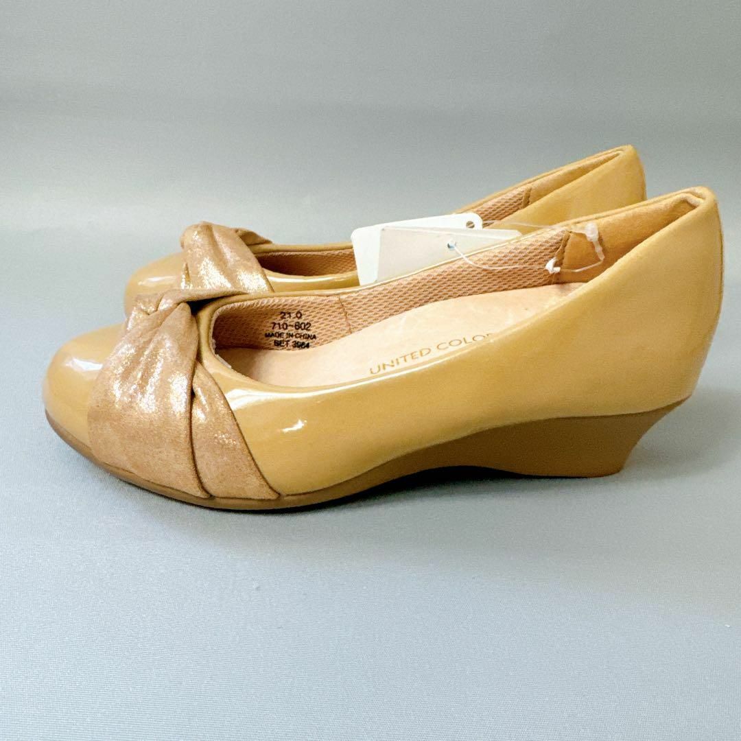 BENETTON ベネトン　パンプス　エナメル　リボン　21.0cm レディースの靴/シューズ(ハイヒール/パンプス)の商品写真