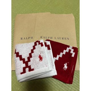 ポロラルフローレン(POLO RALPH LAUREN)のラルフローレン☆タオルハンカチ 2枚セット(ハンカチ/ポケットチーフ)