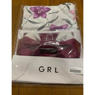 グレイル(GRL)の新品未使用　グレイル　紫百合浴衣セット　帯と浴衣2点セット(浴衣)