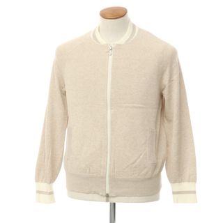 ブルネロクチネリ(BRUNELLO CUCINELLI)の【中古】ブルネロクチネリ Brunello Cucinelli ハイゲージコットン ジップアップカーディガン ベージュ【サイズ46】【メンズ】(カーディガン)