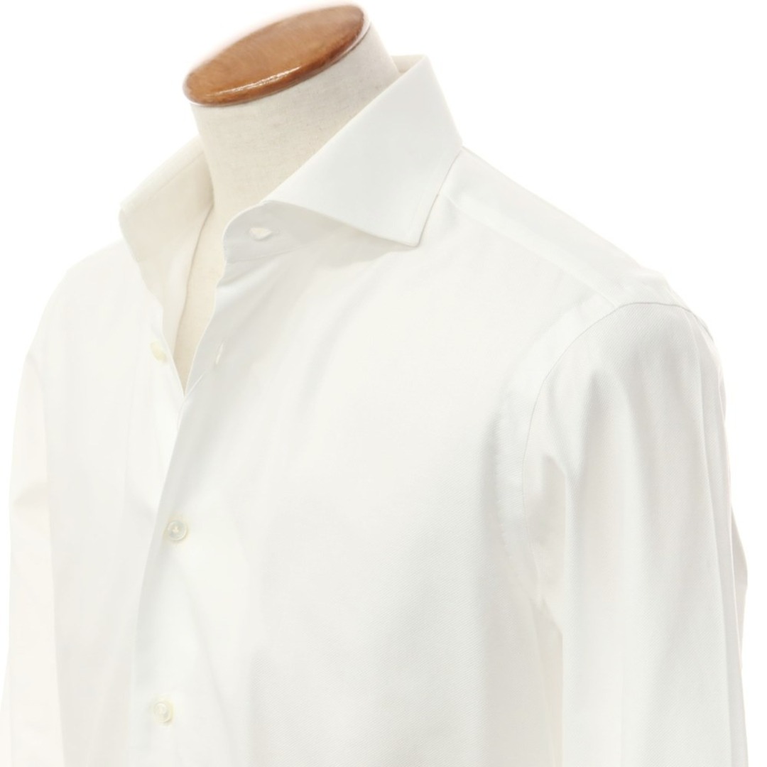BARBA(バルバ)の【中古】バルバ BARBA コットン ホリゾンタルカラー ドレスシャツ ホワイト【サイズ40】【メンズ】 メンズのトップス(シャツ)の商品写真
