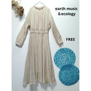 アースミュージックアンドエコロジー(earth music & ecology)のアースミュージックアンドエコロジー　ふんわりシアーワンピース+インナー(ロングワンピース/マキシワンピース)