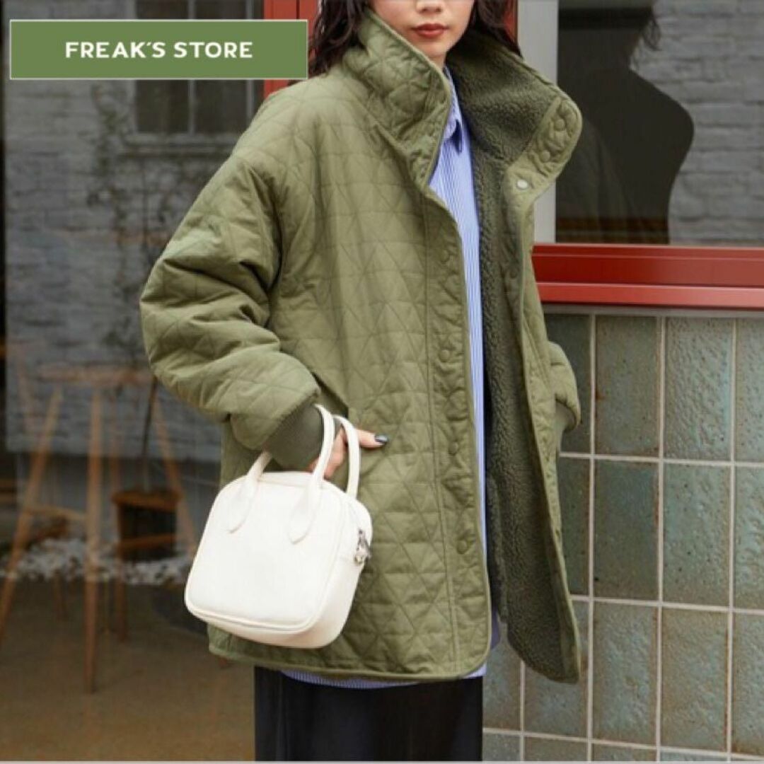 FREAK'S STORE(フリークスストア)のFREAK'S STORE　リバーシブルボアハーフコート レディースのジャケット/アウター(ブルゾン)の商品写真