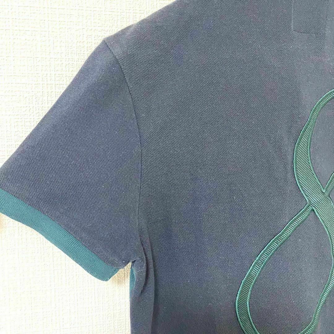 ZARA(ザラ)のポロシャツ ザラ ZARAMAN ナンバリング 刺繍 バイカラー M メンズのトップス(ポロシャツ)の商品写真