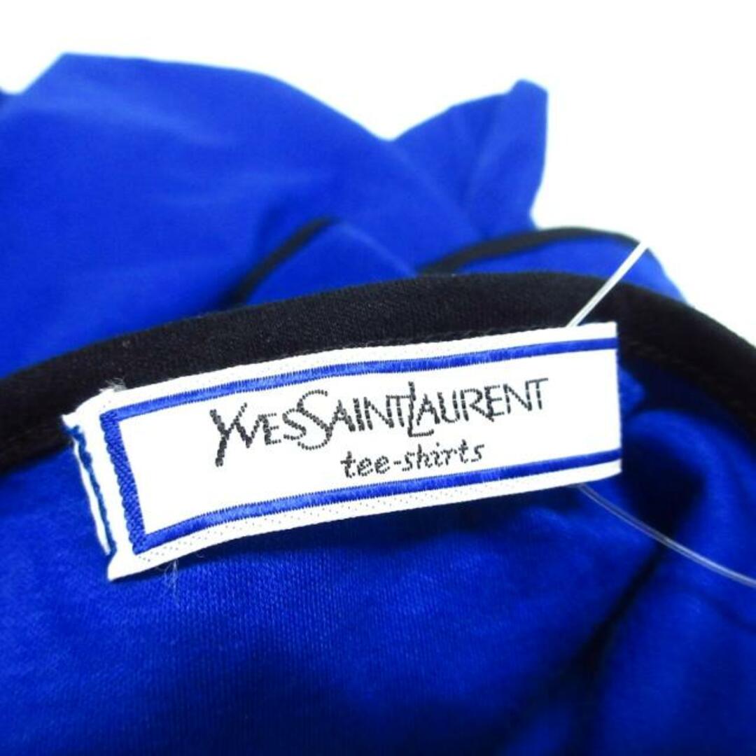 アップル YvesSaintLaurent(イヴサンローラン) 半袖Tシャツ サイズM美品 ブルー 綿