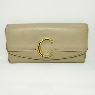 クロエ(Chloe)のChloe(クロエ) 長財布 クロエシーロングウォレット CHC19SP055A3723W グレーベージュ レザー(財布)