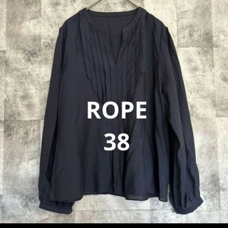 ロペ(ROPE’)のROPE ロペ　シャツ　ブラウス　紺色　ネイビー　レーヨン　Mサイズ　春夏秋(シャツ/ブラウス(長袖/七分))