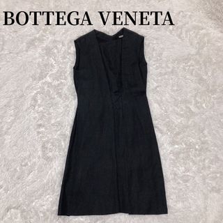 ボッテガヴェネタ(Bottega Veneta)のボッテガヴェネタ ワンピース ノースリーブ リネン ドレス(ひざ丈ワンピース)