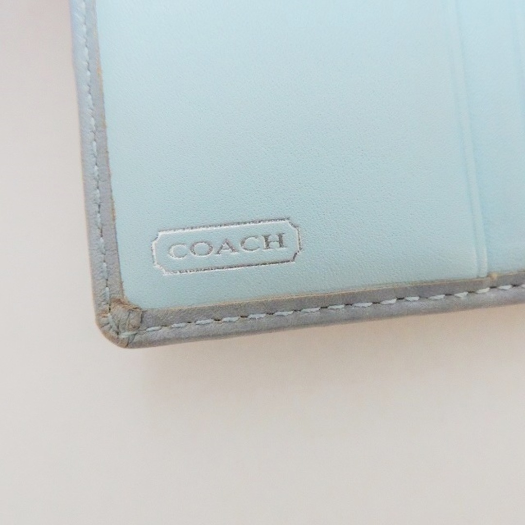 COACH(コーチ)のCOACH(コーチ) Wホック財布 シグネチャー柄 ベージュ×グレー ジャガード×レザー レディースのファッション小物(財布)の商品写真