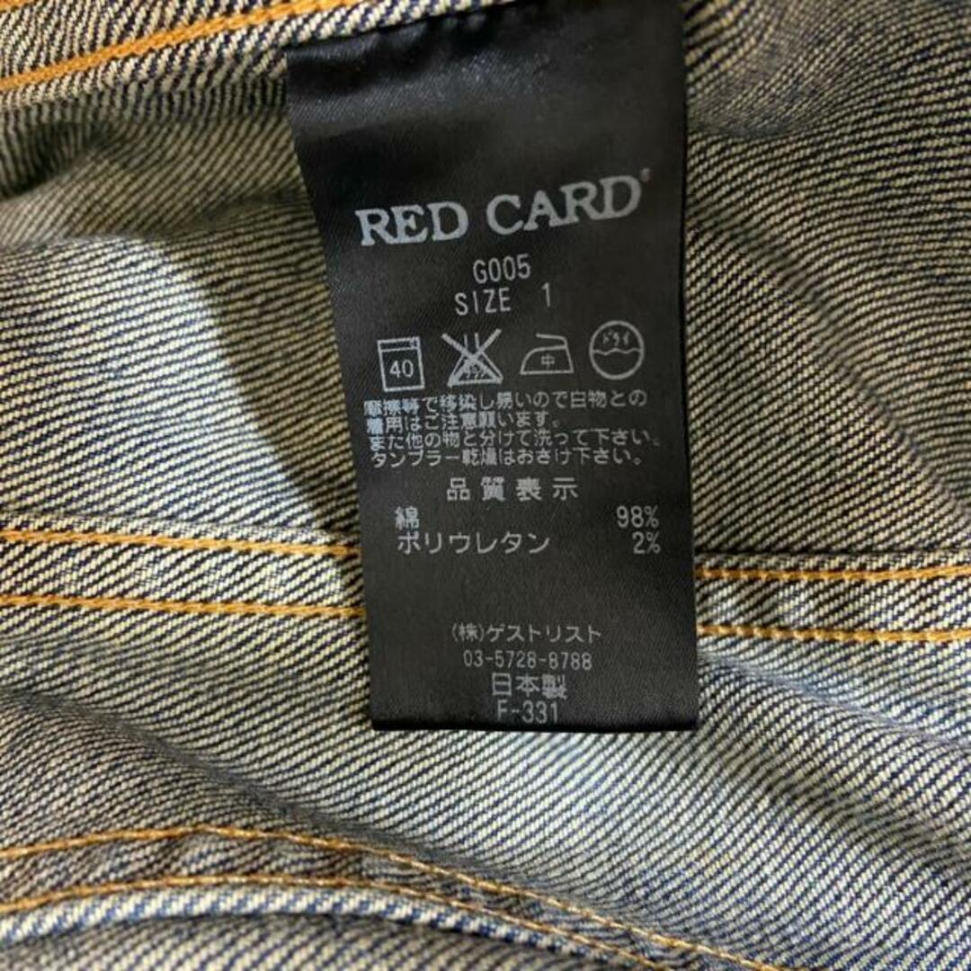 RED CARD(レッドカード) Gジャン サイズ1 S レディース - ネイビー 長袖/春/秋 レディースのジャケット/アウター(Gジャン/デニムジャケット)の商品写真