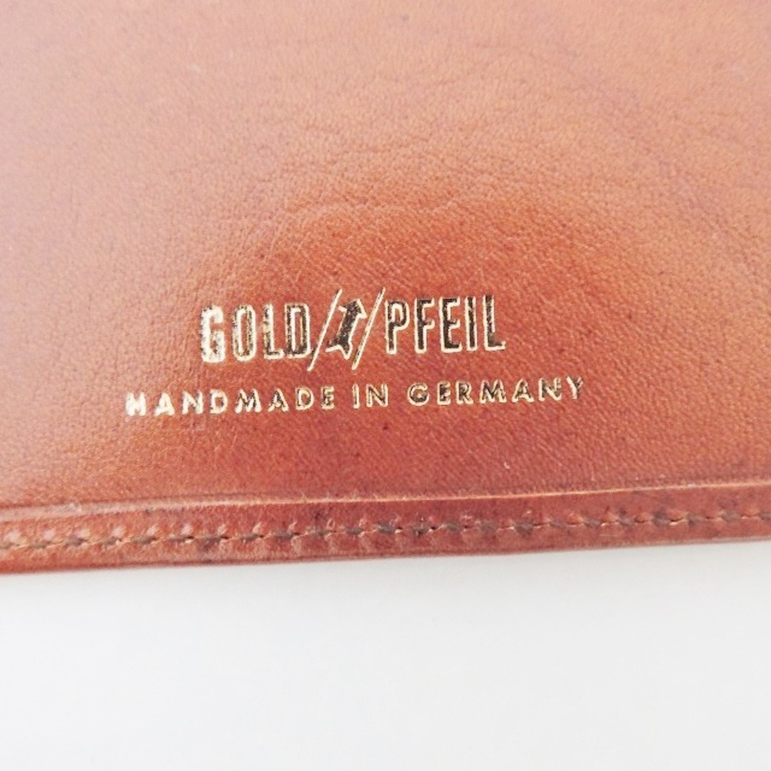 GOLD PFEIL(ゴールドファイル)のGOLD PFEIL(ゴールドファイル) 2つ折り財布 - ダークブラウン レザー レディースのファッション小物(財布)の商品写真