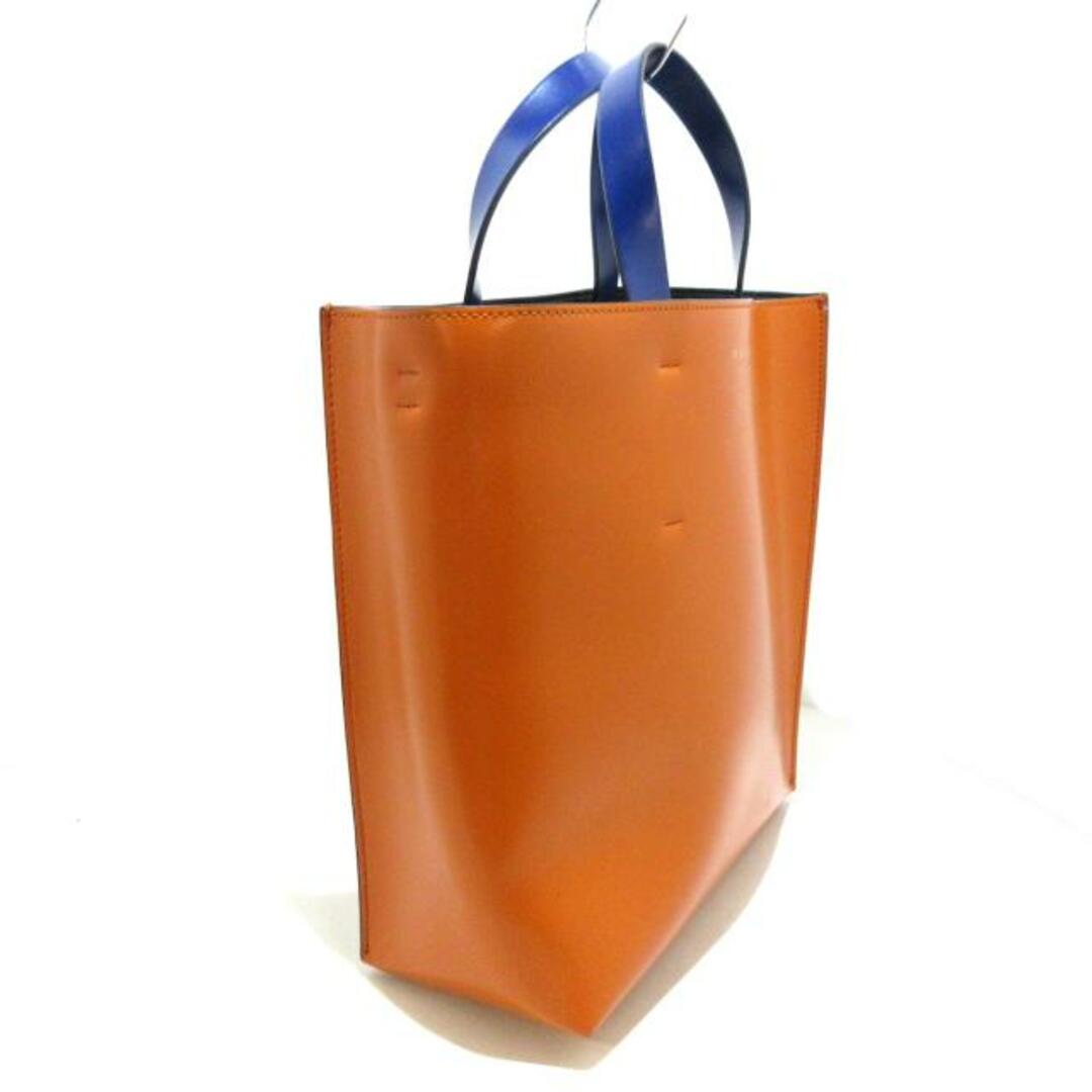 Marni(マルニ)のMARNI(マルニ) トートバッグ ミュゼオ オレンジ×ブラウン×ブルー レザー レディースのバッグ(トートバッグ)の商品写真