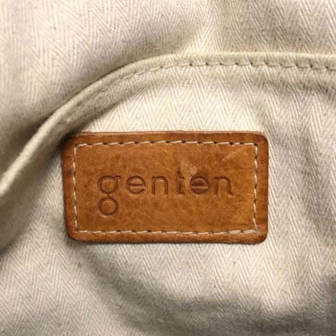 genten(ゲンテン)のgenten(ゲンテン) リュックサック - グレー×ブラウン×ベージュ 2way キャンバス×レザー レディースのバッグ(リュック/バックパック)の商品写真