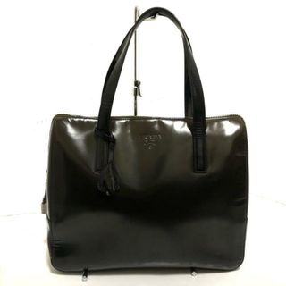 プラダ(PRADA)のPRADA(プラダ) ハンドバッグ美品  - ダークブラウン×黒 レザー(ハンドバッグ)