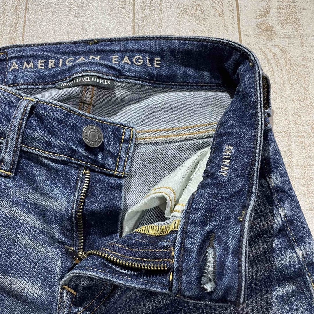 American Eagle(アメリカンイーグル)の【AMERICAN EAGLE】アメリカンイーグル ダメージ加工 スキニーデニム メンズのパンツ(デニム/ジーンズ)の商品写真